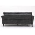 thumbnail image 5 of Damian Gray Woven Fabric Sofa with Accent Pillows, 5 of 5