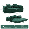 thumbnail image 6 of Resenkos Convertible Floor Sofa Bed, Futon Couch with Back Support & Armrest, Corduroy Fabric, for Living/Bedroom - Green, 6 of 6