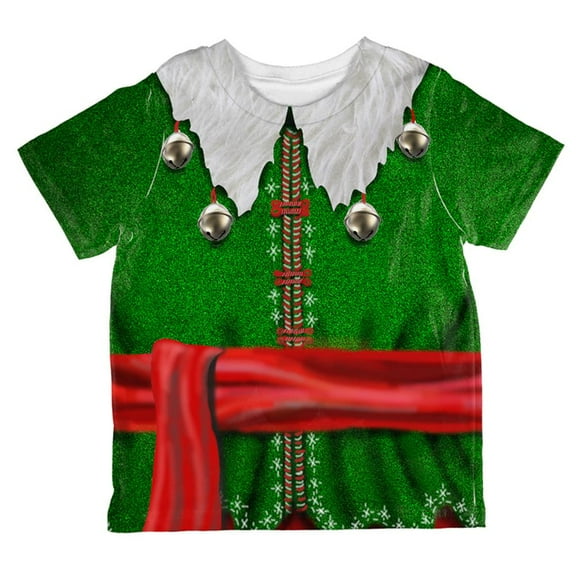 Christmas Elf Costume All Over Toddler T Shirt Multi 6T