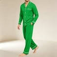 thumbnail image 5 of Mens Pajamas Set Long Sleeve Button Down Loungewear Soft Relaxed Fit Mens Sleepwear Night Pjs Sets with Pockets, 5 of 6