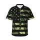 thumbnail image 1 of Balery American Flag Camo Camisas hawaianas de manga corta para hombre, camisas playeras de corte holgado, camisas de vacaciones con botones,Medium, 1 of 7