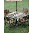 thumbnail image 5 of Square Outdoor Tablecloth with Umbrella Hole Grey Plaid Groundhog Outside Table Cloth Waterproof Patio Table Cover Spring Floral Butterfly Botanical Zipper Tablecloths for Picnic Camping 54x54 Inch, 5 of 8