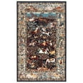 thumbnail image 1 of Unique Loom Narenj Hunting Scene Textured Rug 5' x 8' Rectangle Navy Blue/Tan, 1 of 2