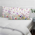 thumbnail image 4 of Spring Floral Pillow Protectors with Zipper Standard Size, Butterflies Botanical Farmhouse Soft Brushed Microfiber Breathable Throw Pillow Covers, Decorative Pillowcase for Couch Sofa Bedroom 20"x26", 4 of 9