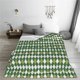 thumbnail image 5 of Balery Light Green Squares Manta de Felpa Suave y Acogedora – Cobija de Franela Aterciopelada para Cama, Lavable y Cálida para Sofá, Mascotas, Transpirable-50"x40", 5 of 7