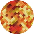 thumbnail image 1 of Ahgly Company Machine Washable Indoor Round Transitional Beer Orange Area Rugs, 4' Round, 1 of 7