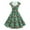 Dark Green, variant on Pimfylm Women's V Neck Short Sleeve Floral Printed A Line Swing Flared Cocktail Party Midi Dress White, L