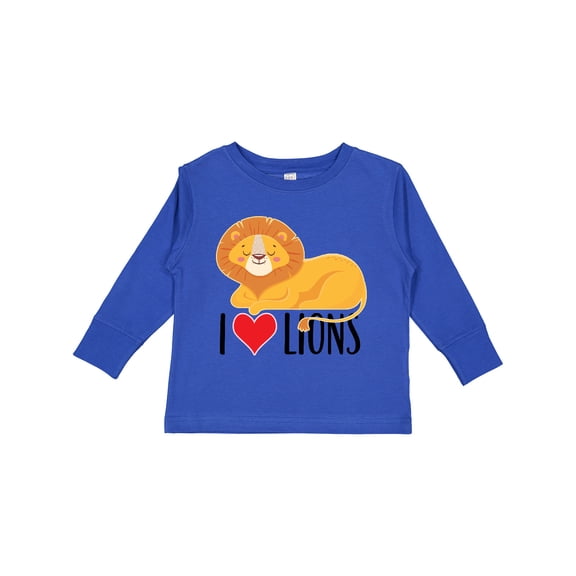 Inktastic I Love Lions Boys or Girls Long Sleeve Toddler T-Shirt