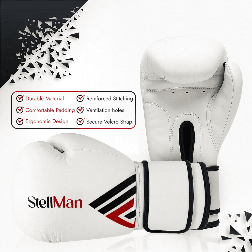 StellMan Boxing Gloves PU Leather Training Sparring Gloves for Men and Women