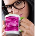 thumbnail image 2 of 3drose, Pretty in Pink Clouds, 15oz Two-tone Green Mug, 2 of 6