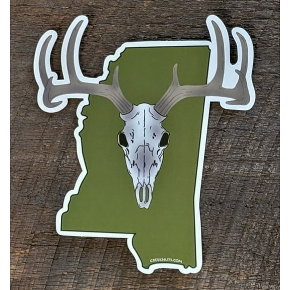 Mississippi Euro Mount Deer Hunting Sticker Decal