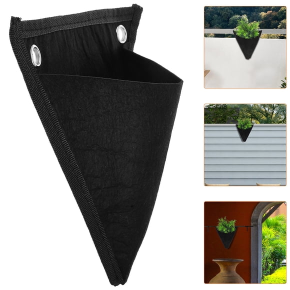 TEHAUX Macetero De Pared Negro Para Jardinería Vertical Con Ahorra Espacio