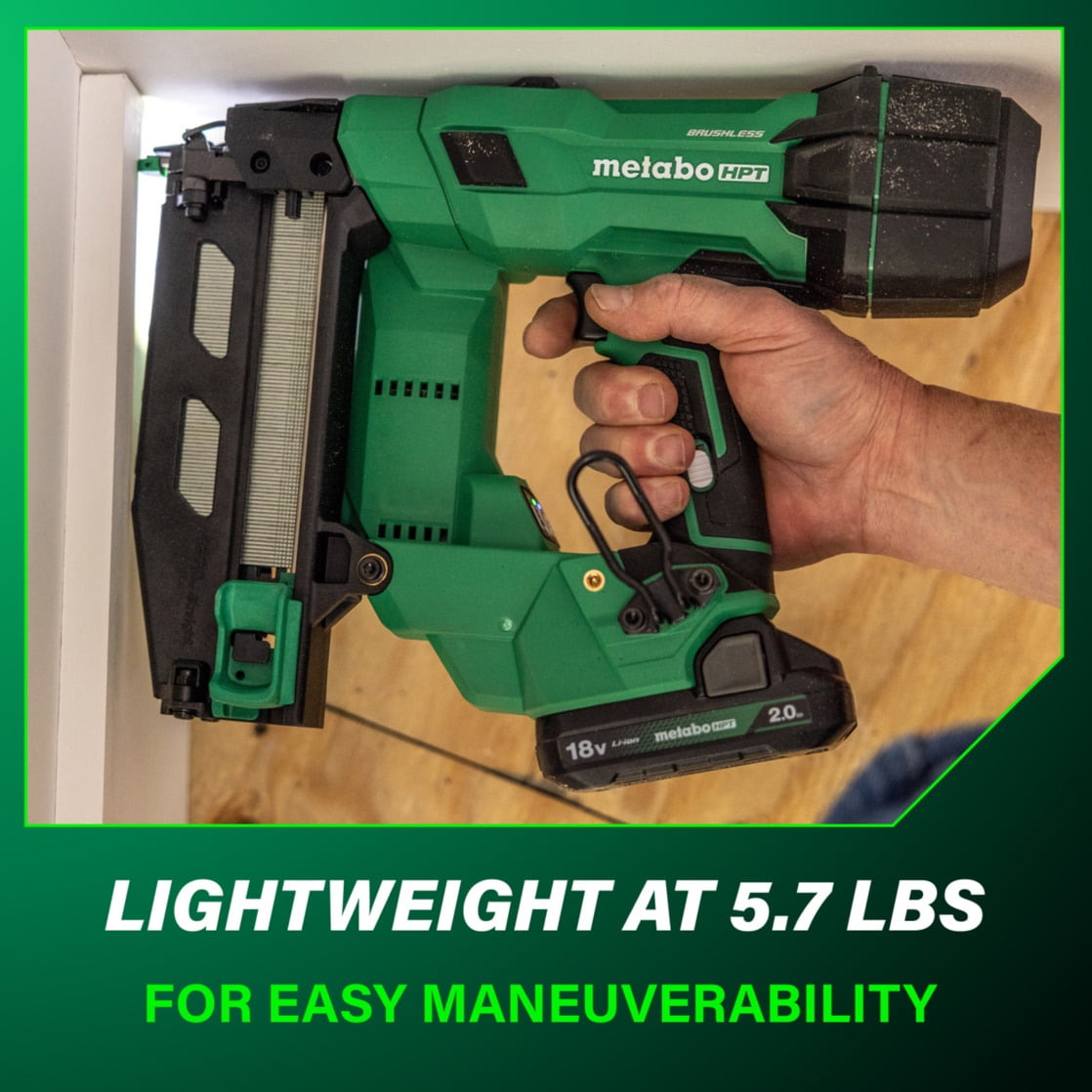 Metabo HPT 18V Cordless 16-Ga Finish Nailer Kit, NT1865DSA