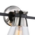 thumbnail image 3 of Artcraft Lighting Kanata Collection 3Light Vanity Light, Black & Brushed Nickel, 3 of 7