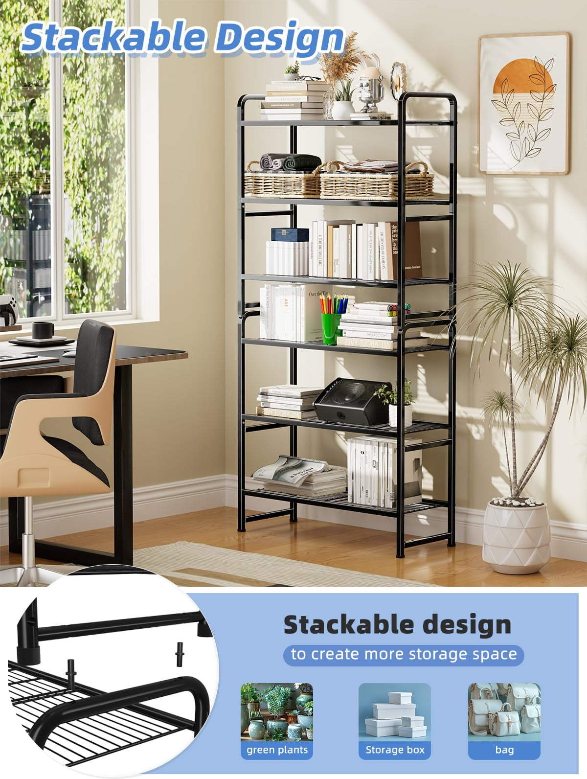 3-Tier 30" Wide Wire Shelving Unit Heavy Duty Metal Storage Shelves, 250 lb Load Capacity, Black