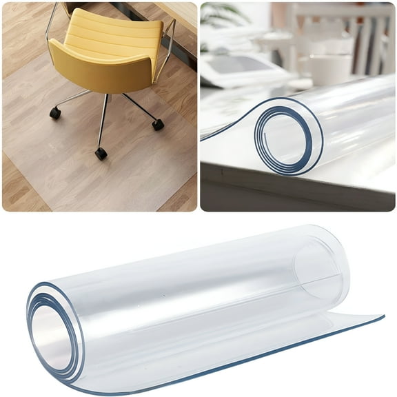 LAMIRO Clear Computer Chair Mat,Desk Mat for Carpet,Desk Chair Mat for Hardwood Floor Mats Non-slip Protection Mat for Office & Home (24x16IN)