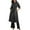 Black, variant on Youmylove Womens Coats Vintage Midi Long Jean Jacket Loose Fit Double Denim Jacket Trench Coat With Belt Fall Winter Outwear