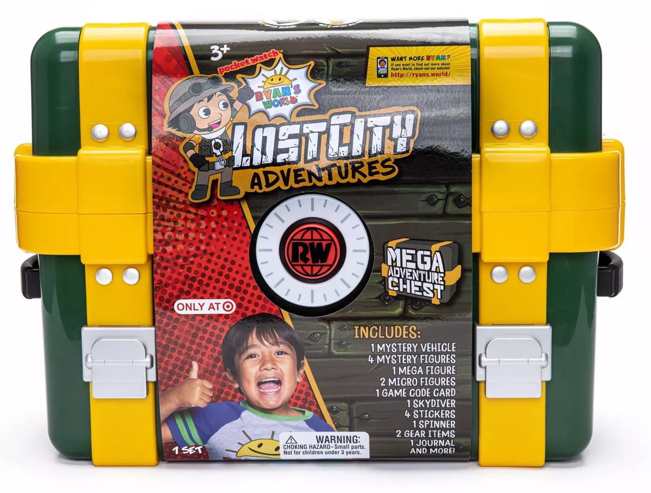 3 Pack Ryan's World Dig N Discover Treasure Mystery Chest With Figure for sale online 