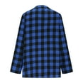 thumbnail image 3 of ZUKMRJPC Women's Button Down Shirts Roll Up Long Sleeve Fashion Vintage Plaid V Neck Shirts Casual Lightweight Loose Maternity Tops, 3 of 5