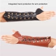 thumbnail image 4 of Eigraketly Protector de brazo Protector anticolisión de cuero Soporte Seguridad Deporte Herramienta de protección Accesorio de equipo de tiro y tiro con Negro, 4 of 6