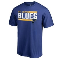 Men's Royal St. Louis Blues Iconic Collection On Side Stripe T-Shirt