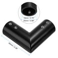 thumbnail image 2 of Unique Bargains 2pcs Adjustable Curtain Rods Corner Connectors 90 Degree Connector with Hex Wrench for 1 Inch Bay Window, Black, 2 of 5