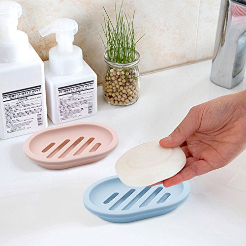 2 Pcs Draining Soap Dish, Bar Soap Holder for Tub, Waterfall Soap Tray, Soap  Saver, Soap Dishes for Bathroom Shower 