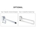 thumbnail image 4 of Foldable Toilet Grab Bar 265 Lbs Bearing Weight Non-slip Folding Handicap Grab Bars Bathroom Wall Mounted Stainless Steel Flip-up Safety Rails for Elderly Pregnant Women Patients, 4 of 9