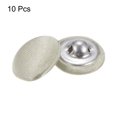 thumbnail image 3 of 10pcs 20L Fabric Cloth Covered Button 12.5mm Round Metal Shank Sewing Buttons for Suits Blouses Sweaters, Dark Beige, 3 of 5