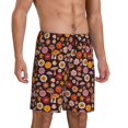 thumbnail image 2 of Wukai 70s Groovy Hippie Retro Men’s Short Pajama Pants With Pockets Soft Sleep Pj Shorts for Men-, 2 of 6