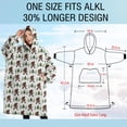 thumbnail image 4 of Oversized Wearable Blanket Hoodie,Brown Bigfoot and Tree Pattern Sherpa Blanket Hoodie with Super Pockets,Super Warm Fuzzy Pullover for Women & Men, 4 of 6