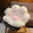 thumbnail image 3 of Cat Paw Pillow Seat Cushion Stuffed Plush Sofa Indoor Mattress Lazy Waist Support Winter Chair Pad for Office Home Decor White, 3 of 10