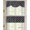 thumbnail image 5 of Tie Up Valance Curtain for Kitchen, Navy Blue Gold Geometric Pattern Rod Pocket Short Curtains Adjustable Tie-Up Shade Valances, Retro Abstract Art Window Treatment for Bathroom Living Room Bedroom, 5 of 7