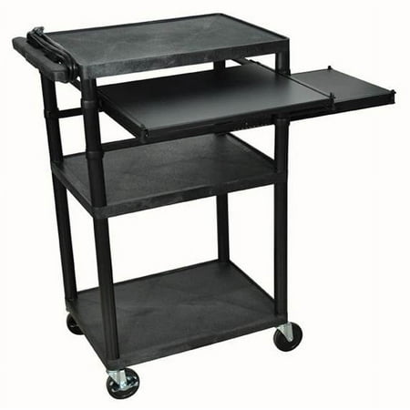 Luxor LP Series LP42LPE-B - Cart - for AV System - lockable - molded plastic