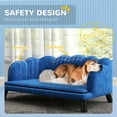 thumbnail image 6 of KWUXIN  Dog Sofa Bed, Pet Couch for Indoor Elevated Dog Beds with Removable Washable Mattress Cover for Kitten, Puppy or Small Animal- 38.75" Wide,Dark Blue, 6 of 11