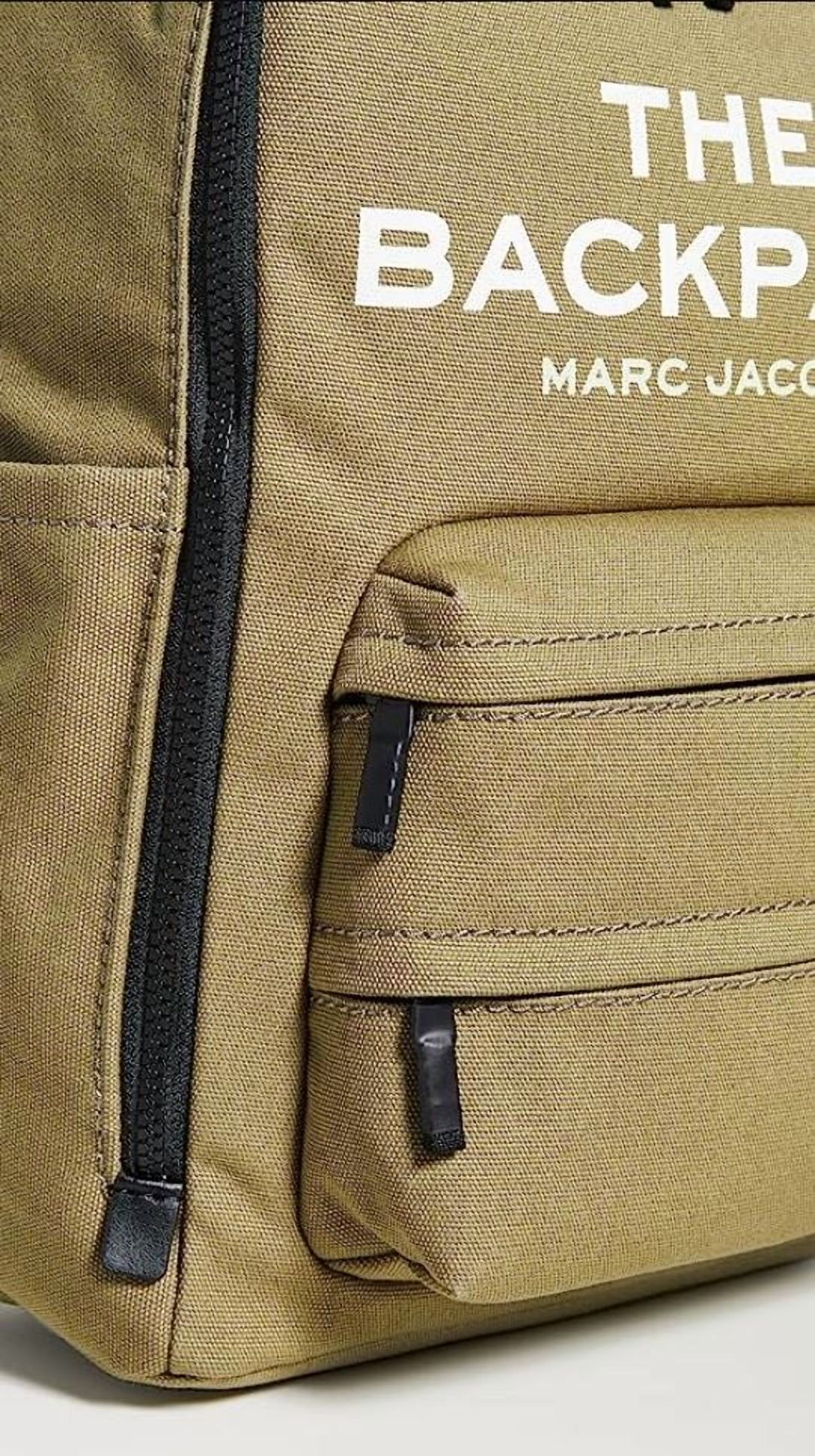 Marc Jacobs Trek Sports Logo‎ Backpack Green Marc Jacobs Canvas Backpack, Slate Green, Adjustable, Double  main image 3