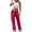 Hot Pink, variant on Bovemsi Womens Pants Cargo Women High Waist Casual Plus Size Flare Leggings With Pockets Workout Wide Leg Yoga Pant Clothes Travel Pants