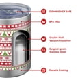 thumbnail image 4 of 12oz Tumblers White Christmas Folk Pattern Vacuum Insulated Stainless Steel Travel Tumbler Cups Mug with Lid and Straw for Beer,Coffee,Beverages with Cleaning Brush for Cold & Hot Drinks, 4 of 5