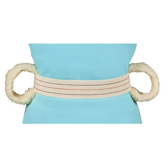 DMI Cotton Physical Therapy Gait Belt Patient Transfer Belt with Soft Fleece Handles, Quick Release, 50 Inches, Blue