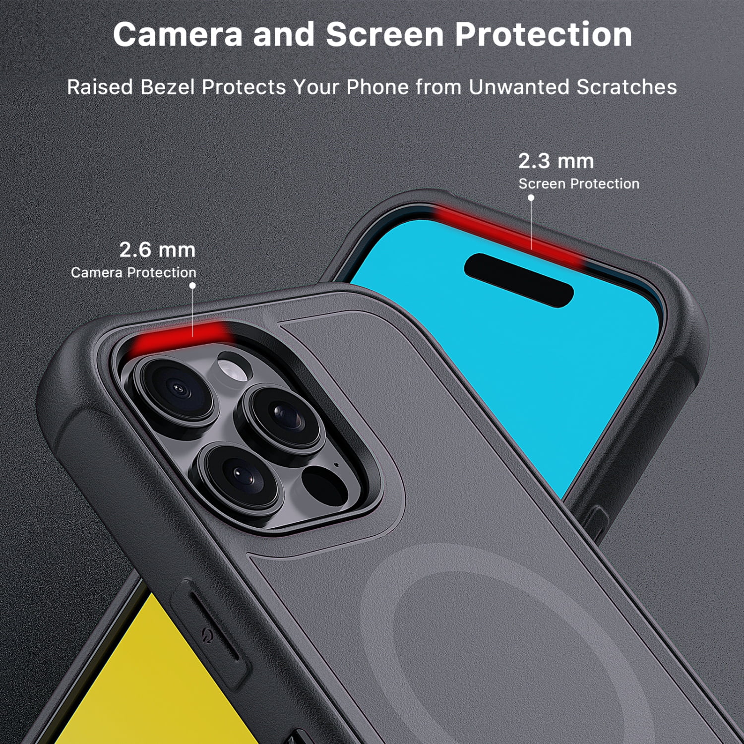 MyBat Pro Maverick Series Cell Phone Case with Holster and Tempered Glass for Apple iPhone 16 Pro Max, Black
