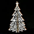 thumbnail image 3 of Ganz Laser Cut Christmas Trees Small - One Tree 6.75 Inch, Wood - Folds Flat Ex20909 Snowflake, 3 of 3