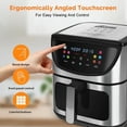 thumbnail image 6 of MIRASTON 8.5QT Large Air Fryer with Viewing Window, 10-in-1 Digital Family Size Air Fryer, Dishwasher Safe, Healthy Oil-Free Cooking, Stainless Steel, Black, 6 of 12