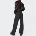 thumbnail image 6 of KelaJuan Women Knit Pants, Elegant Elastic Low Waist Rhombus Ladies Trousers Fall Streetwear, 6 of 6