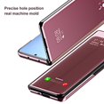 thumbnail image 6 of Z Fold 3 5G Case Compatible with Samsung Galaxy Z Fold3 5G Cell Phone Case with Kickstand, PU Leather, Clear View Mirror Flip Cover Shockproof Protective Cover for Samsung Z Fold 3 5G 2021, Rosegold, 6 of 7