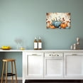 thumbnail image 2 of ZHONGYUTONG Fall Canvas Wall Art Autumn Pumpkin and Maple Leaf Paintings Prints Vintage Farmhouse Pictures Thanksgiving Home Decor (12.00" x 18.00"), 2 of 6