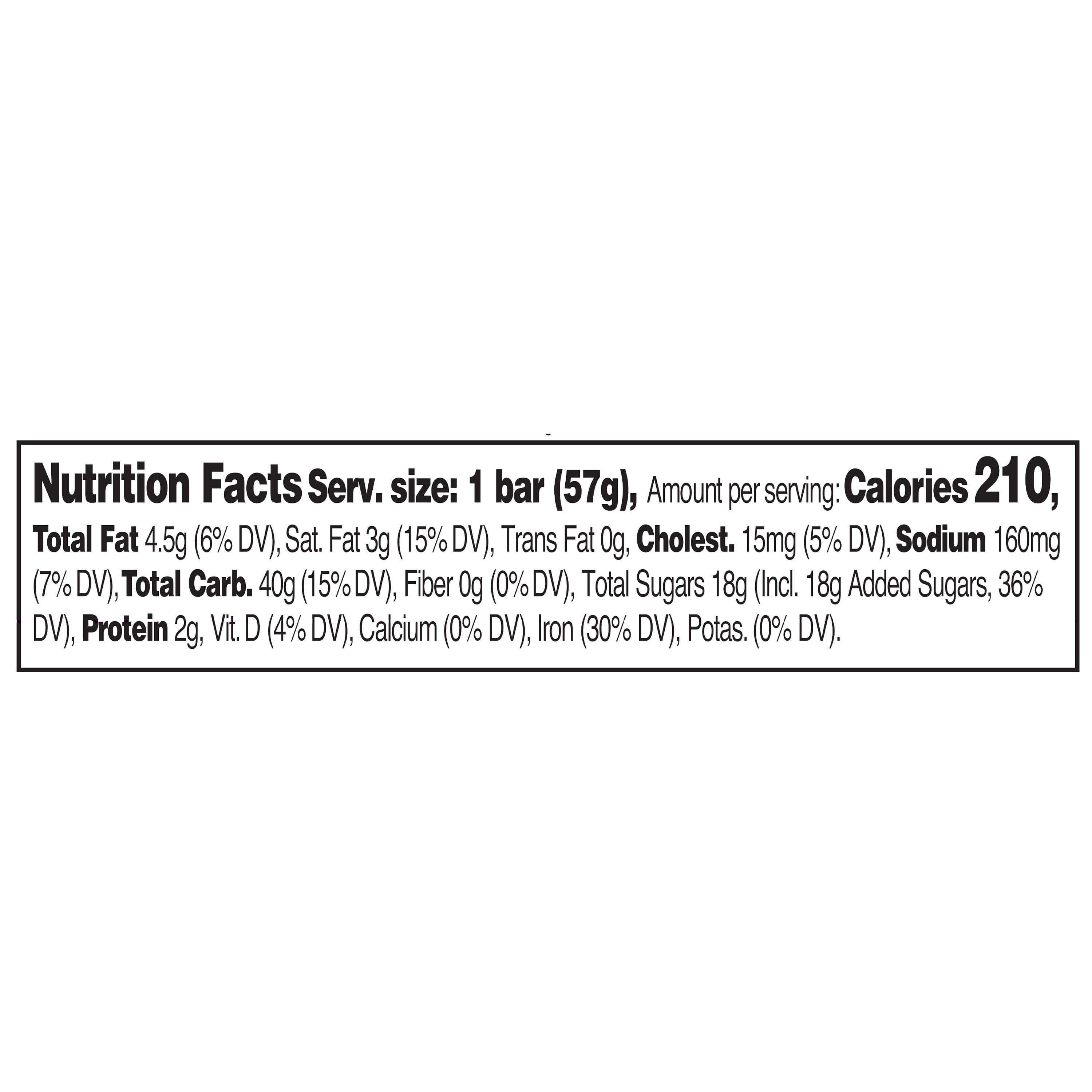 Marketside Marshmallow Crispy Bar, 2 oz, Regular, Instant, Flexible Film Bag
