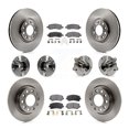 thumbnail image 1 of Transit Auto Front Rear Hub Bearings Assembly Disc Brake Rotors and Ceramic Pads Kit (10Pc) for Car 2013-2016 Dodge Dart - Left Right Side (Driver Passenger) KBB-110433, 1 of 11
