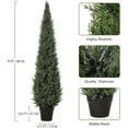 thumbnail image 4 of Artificial Cedar Topiary Trees for Home Decor 5ft Fake Cypress Trees Potted Faux Evergreen Plants for Outdoor Indoor Front Porch Garden 1PC, 4 of 6