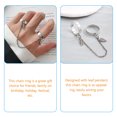 thumbnail image 3 of CRILSTYLEO 2Ud Anillos Ajustables De Con De Hoja En Anillos Abiertos Para Mujer, 3 of 8