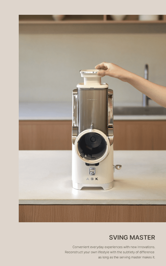 AGK Nordic Electric Food Processor & Vegetable Chopper with Auto Feed-Cream White